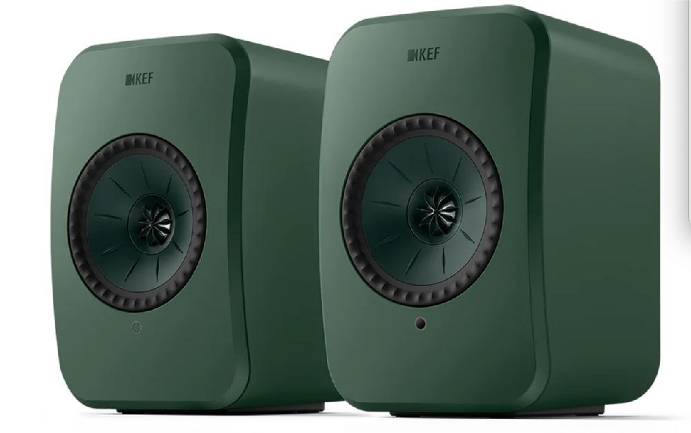 KEF LSX II LT Wireless Speakers & P1 Desk Pad Bundle